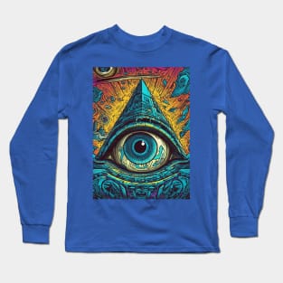 All Seeing Eye The Psychedelic Reality of Our Time Long Sleeve T-Shirt